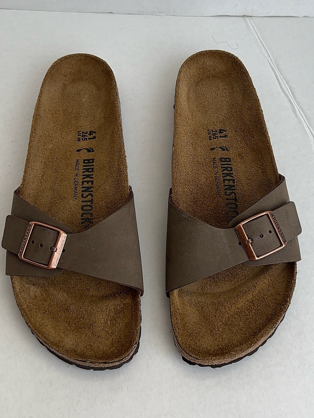 BIRKENSTOCK Madrid Sandals EU 41 / Womenโs US 10 / Menโs US 8 โ Birko-Flor Nubuc